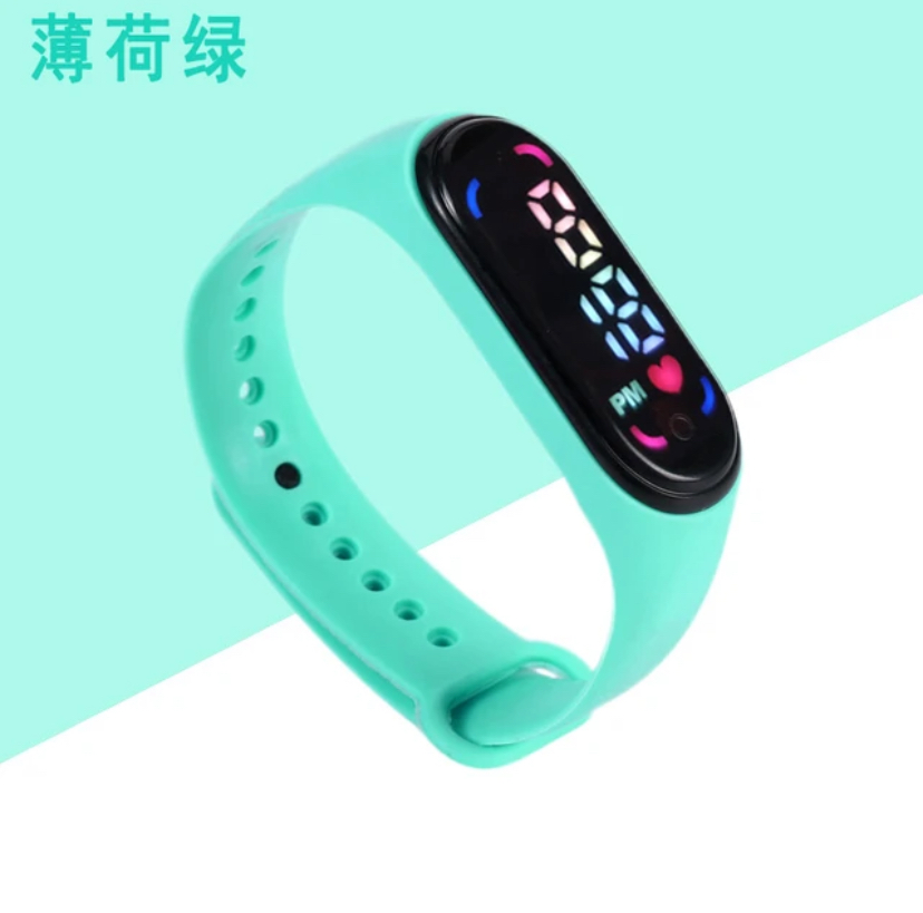Multi-color LED Watch For Children, teal