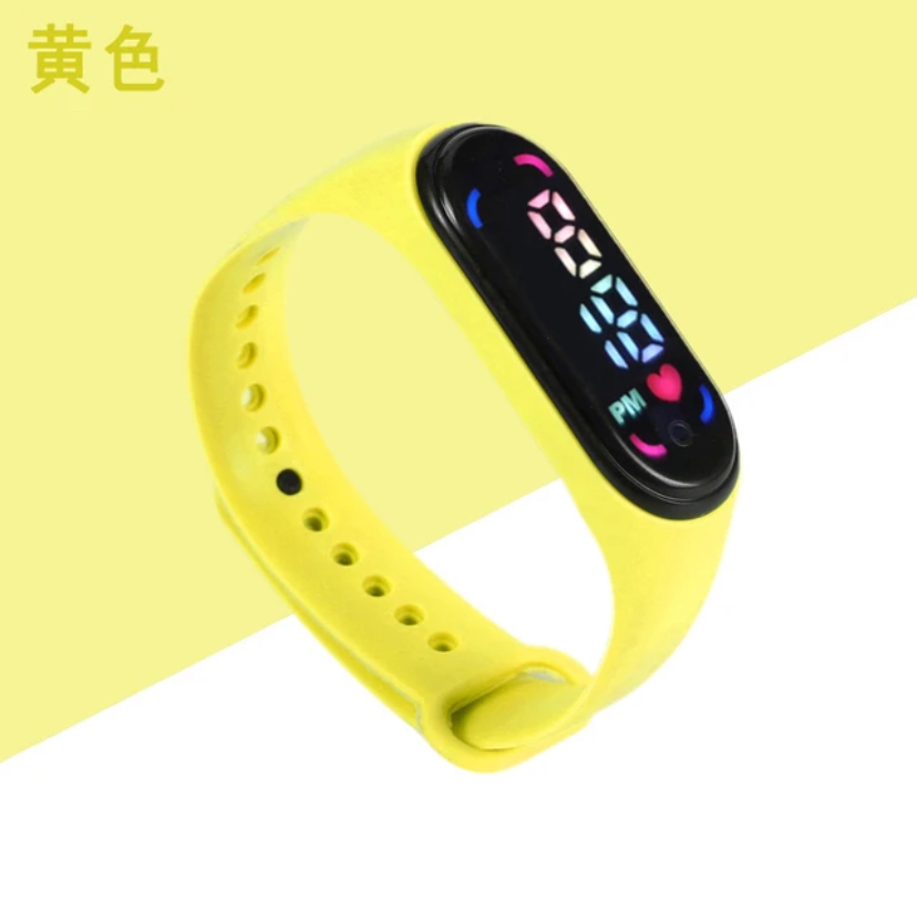 Multi-color LED Watch For Children, yellow