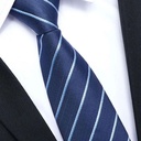 Men Striped Business Tie - Blue