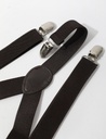 Men Solid Suspenders - Brown/ one-size
