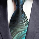 Men Graphic Pattern Fashion Tie - Green Multicolor
