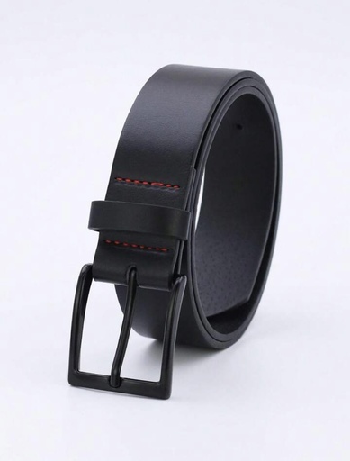 Men Square Buckle Belt - Black/ size 40-41