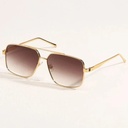 Men & Women Vintage Classic Simple Large Frame Sunglasses - Ombre
