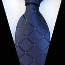 Men Graphic Pattern Tie - Navy Blue
