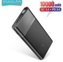 KUULAA Power Bank 10000mAh: QC PD, 2 USB, Black