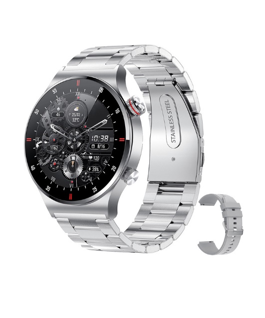 ECG+PPG Bluetooth Call Smart Watch Men 2022 - black steel