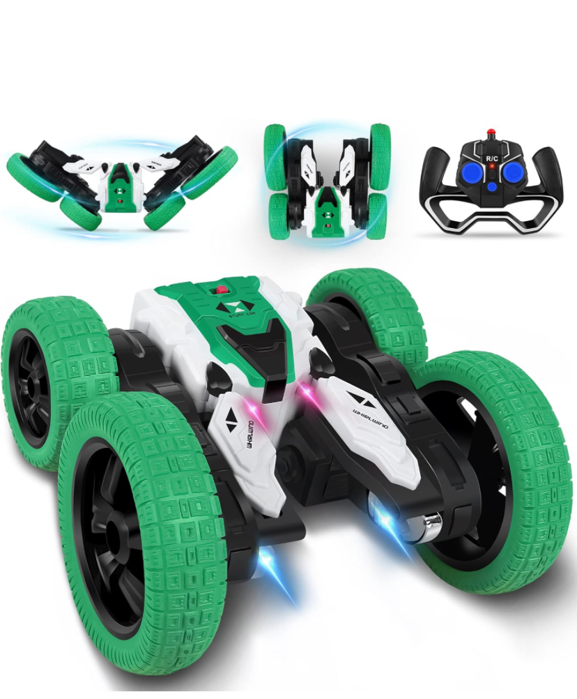 Diuerma RC Stunt Car, Double-Sided Rotation 360° Flips, 4WD Electric Remote Control Car