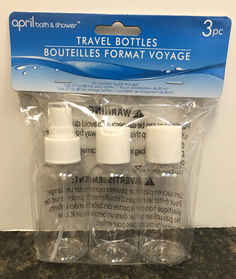 Travel Bottles 3 pieces w Sanitizer Spray Bottle