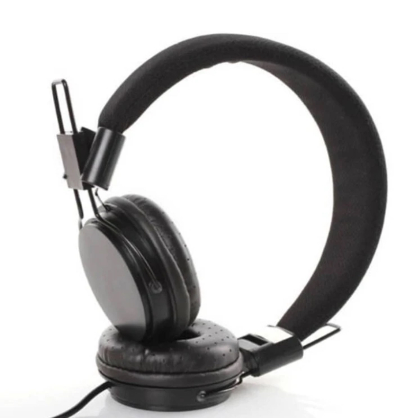 Kids Wired Ear Headphones Stylish Headband Earphones for iPad Tablet - Black