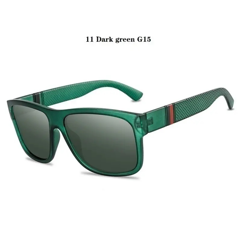 Men Women Polarized Sunglasses : 11 Dark Green G15