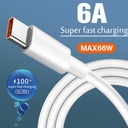 6A 66W USB Type C Super Fast Cable Fast Charging - 1m, white