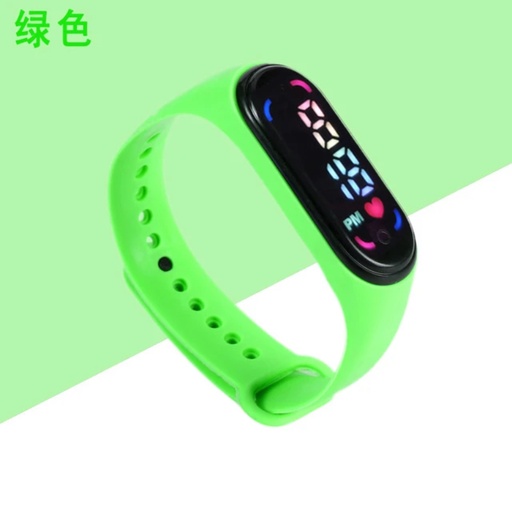 Multi-color LED Watch For Children, green