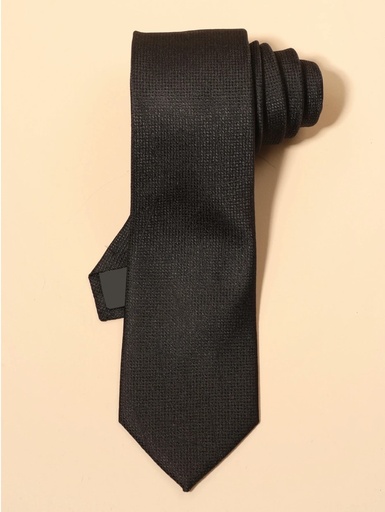 Men Minimalist Neck Tie - Black