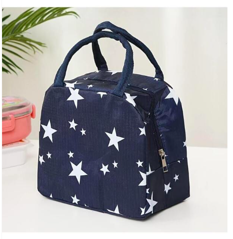 [sh2304047245263221] Navy Blue Star Pattern Lunch Bag