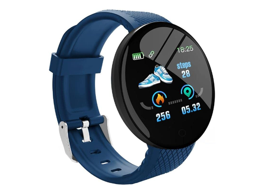 D18 Smart Bracelet Fitness Smart Watch: Blue