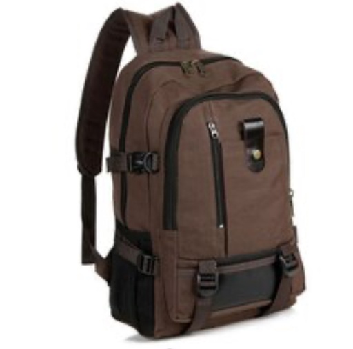Travel Backpack Men Large Capacity Outdoor Camping Bag Computer Bag: Brown 44x28x16cm